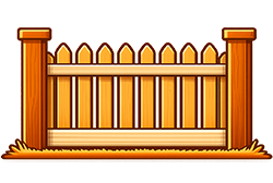 Picket-Wood-Fence-Icon Picket Wood Fence